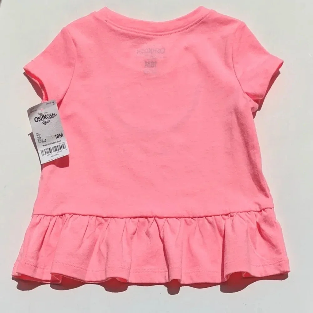 Toddler Oshkosh Short Sleeves Pink Top